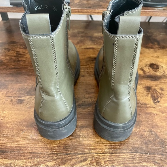 Top Moda Army Green Boots - Size 8 - Picture 3 of 6